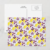 "Pansy #4 Tiled Pattern" Floral Postcard Postkarte (Vorne/Hinten)