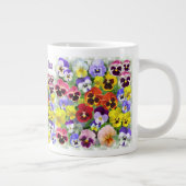 Pansy Anzeige Hinzufügen von Text Jumbo-Tasse (Rechts)