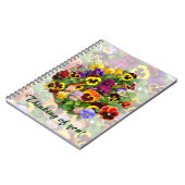 Pansy Arrangement ~ Note Book Notizblock (Linke Seite)