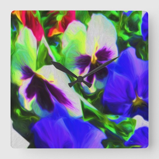 Pansy Art Wall Uhr (Vorderseite)
