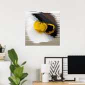 Pansy auf Schnee Poster (Heimbüro)