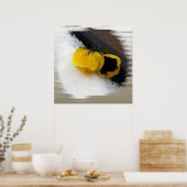 Pansy auf Schnee Poster (Küche)
