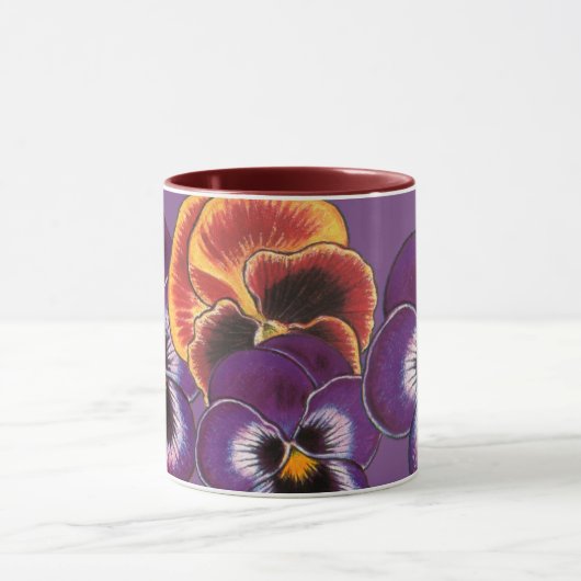 Pansy auf Veilchen Tasse (Zentrum)