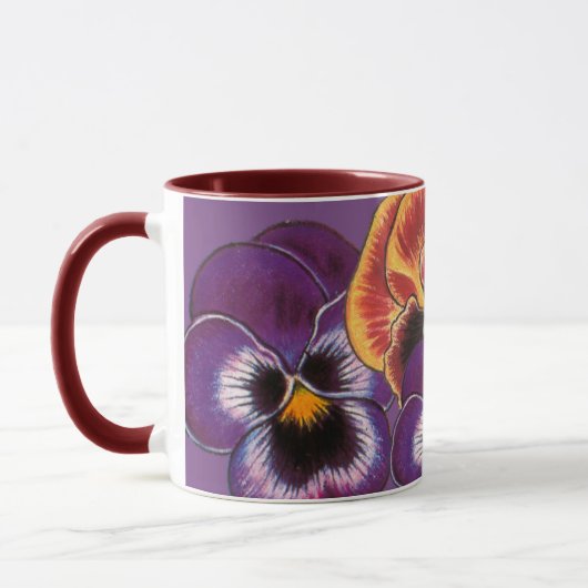 Pansy auf Veilchen Tasse (Links)