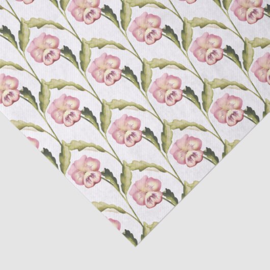 Pansy auf weißem Hintergrund 2 Seidenpapier (Detail)