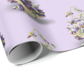Pansy Basket auf Lila Geschenkpapier (Rolleneckpunkt)