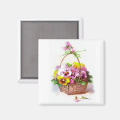 Pansy Basket Magnet (Vorderseite/Rückseite)