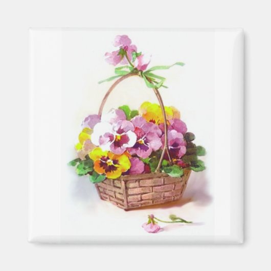 Pansy Basket Magnet (Vorne)