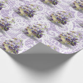 Pansy Basket on Lace Geschenkpapier (Ecke)