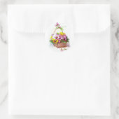 Pansy Basket Runder Aufkleber (Tasche)