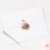 Pansy Basket Runder Aufkleber (Umschlag)