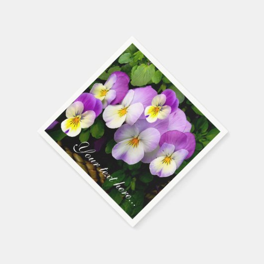 Pansy Basket Serviette (Ecke)