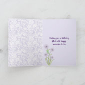 Pansy Basket zum 55. Geburtstag Karte (Innenseite)