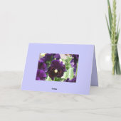 Pansy-Beileidskarte Karte (Rückseite)