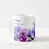 Pansy Beste Mama je Tasse Mutter Geschenke Idee (Vorderseite Links)