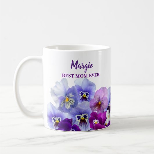 Pansy Beste Mama je Tasse Mutter Geschenke Idee (Links)
