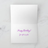 Pansy Birthday Card Karte (Innenseite)