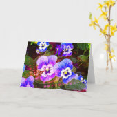 Pansy Birthday Card Karte (Gelbe Blume)