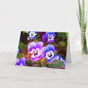 Pansy Birthday Card Karte