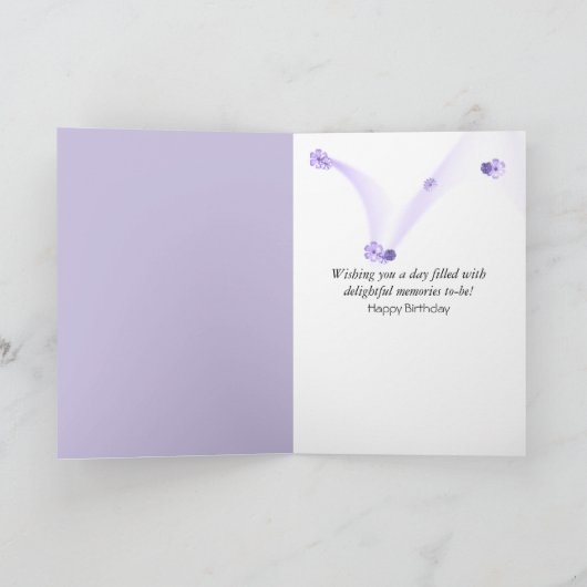 Pansy Birthday for Great Oma Card Karte (Innenseite)