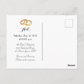 Pansy Blue Elegante Blume Hochzeit Ankündigung Postkarte (Rückseite)