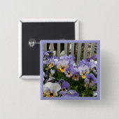 Pansy-Blues-Zaun Button (Vorne & Hinten)