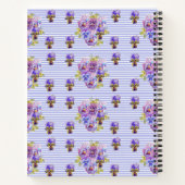 Pansy Blume Aqua floral Rezept Journal Notizblock (Rückseite)