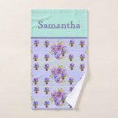 Pansy Blume Aqua Ticino Giro del Malcantone  Badhandtuch Set (Handtuch)