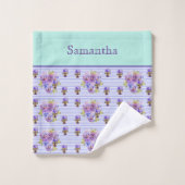 Pansy Blume Aqua Ticino Giro del Malcantone  Badhandtuch Set (Waschlappen)