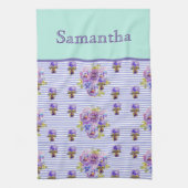 Pansy Blume Aqua Ticino Giro del Malcantone Geschirrtuch (Vertikal)