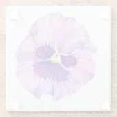 Pansy Blume Aquarell Untersetzer (Rückseite)