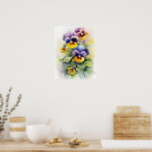 Pansy Blume Art Print Poster (Küche)