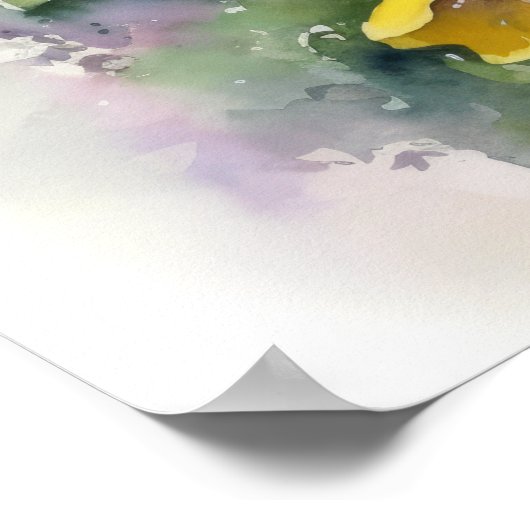 Pansy Blume Art Print Poster (Ecke)