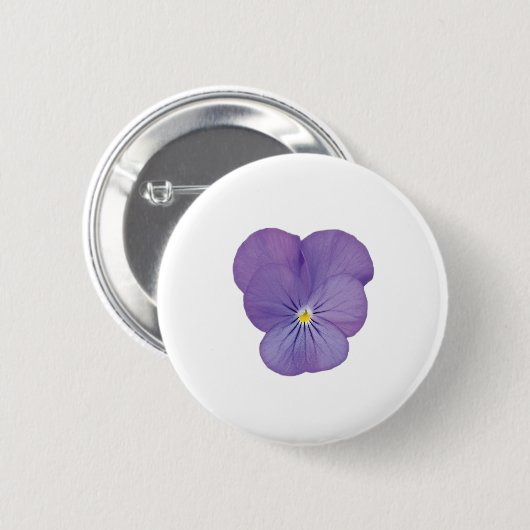 Pansy Blume Button Abzeichen (Vorne & Hinten)