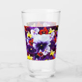 Pansy Blume Celebration, Trinkglas Glas (Rückseite)