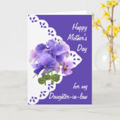 Pansy Blume Daughter-Schwiegermutter Karte (Gelbe Blume)