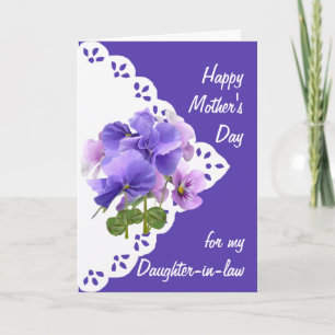 Pansy Blume Daughter-Schwiegermutter Karte