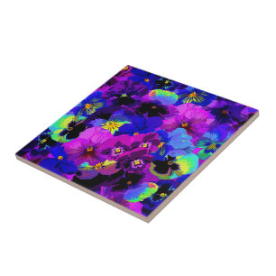 Pansy Blume Keramik Tile-Geschenk Fliese