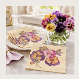 Pansy Blume Paper Napkin Serviette