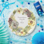 Pansy Blume personalisiert Pappteller (Party)