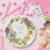 Pansy Blume personalisiert Pappteller (Party)