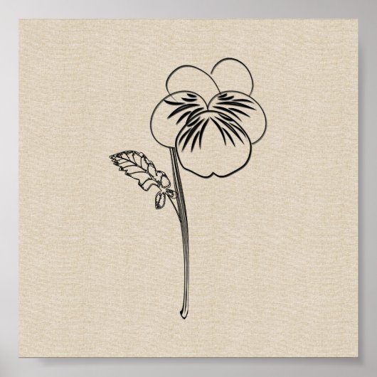 Pansy Blume Poster (Vorne)