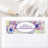 Pansy Blume Rücksendeadressen-Aufkleber (Insitu)