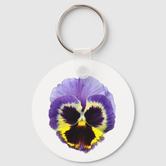 Pansy Blume Schlüsselanhänger (Vorderseite)