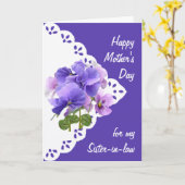 Pansy Blume Schwesterkarte der Mutter Karte (Gelbe Blume)