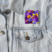 Pansy Blume schwimmen im Vogelbad mit Taube Button (Beispiel)