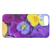 Pansy Blume schwimmen im Vogelbad mit Taube Case-Mate iPhone Hülle (Rückseite (Horizontal))
