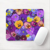 Pansy Blume schwimmen im Vogelbad mit Taube Mousepad (Mit Mouse)