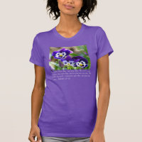 Pansy Blume & Scripture Anpassbarer T - Shirt