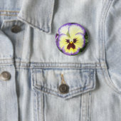 Pansy-Blume stellt ringsum Knopf dar Button (Beispiel)